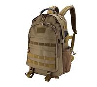Shoze Military Tactical Backpack 50L Trekking Backpack Outdoor Waterproof Military Rucksack Laptop Backpack for Travel Hiking Camping Hunting (Dark Brown)