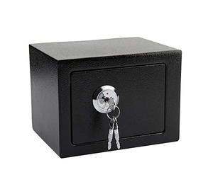 Shoze Safe 23x17×17cm Small Security Box - 4.6L Steel Construction With Fixing Bolts, High Security Lock, 3 Keys - Home Office Safety Box