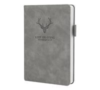 ShozeNotebook Journal A5 Ruled Notebook Notepad Note Book360 Pages PU Cover Notebook with Paper Journal Notebook With Expandable Ribbon BookmarkSuitable for Office Home School (Gray)