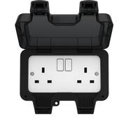 Shp Ip66 2 Gang 13A Outdoor Socket With Weatherproof Enclosure - Switched Waterproof Socket