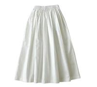SHPEHU Casual Loose Fashion Elastic Waist Solid Women'S Clothing Simplicity Pleated Skirts