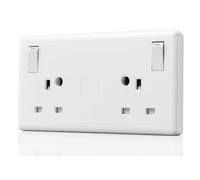 1-Gang To 2-Gang 13A Socket Converter - Fixed Wall Plate Adapter With Safe, Durable Enclosure - Shpelec
