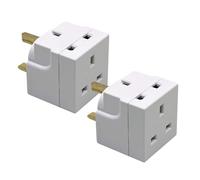 SHPELEC® 2-Pack 2-Way Plug Adapter | Compact & Durable Outlet Splitter for Indoor Use | Standard US Outlet Compatible (BS 1363 Certified) | Space-Saving Design (2-Way 2 Pack)