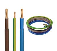 SHPELEC® 25mm 6181Y Brown/Blue and 16mm Earth 6491X Electrical Wire (Kit (Blue, Brown Tail + Earth), 3 m)