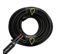 SHPELEC® 3182Y Flexible Twin Core Cable | [Size Options: 0.75mm², 1mm², 1.5mm²] | PVC Insulated & Sheathed | Multi-Lengths Available | Ideal for Domestic & Light Industrial Use (0.75 mm² - Black, 10m)