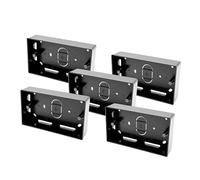 SHPELEC® Black Surface Mounted Pattress Box - Single/Double, Stylish and Durable Box for Mounting Electrical Devices, BS 5733 Compliant (5 x 2 Gang (Double))