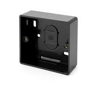 SHPELEC® Black Surface Mounted Pattress Box - Single/Double, Stylish and Durable Box for Mounting Electrical Devices, BS 5733 Compliant (1 Gang (Single))