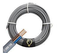 SHPELEC® Electrical Grey Twin & Earth 6242YH Cable - 2.5mm Mains Socket Ring - 5m, 10m, 15m & 20m