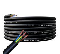 SHPELEC® FLEXIBLE Black Cable 3183Y 0.75mm, 1.0mm, 1.5mm, 2.5mm BASEC Approved Black PVC LED Lighting 5m 10m 15m 20m 50m (1.0mm 3 Core - 40 metres)