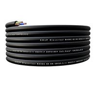 SHPELEC® FLEXIBLE Black Cable 3183Y 0.75mm, 1.0mm, 1.5mm, 2.5mm BASEC Approved Black PVC LED Lighting 5m 10m 15m 20m 50m (2.5mm 3 Core - 30metres)