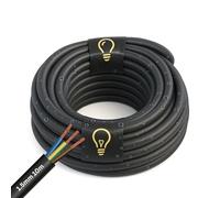 SHPELEC® H05RR-F 3 Core Rubber Flexible Cable - 1.0mm² / 1.5mm² / 2.5mm² | Heavy-Duty Power Cable for Indoor & Outdoor Use | Waterproof & Flexible Electrical Wire (1.5mm 3 Core - 10m)