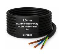 SHPELEC® H07RN-F Rubber Flexible Power & Control Cable 3 Core 1mm² - Heavy Duty Industrial Use for Outdoor & Workshop Applications - Oil, Water & UV Resistant - 3m