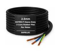 SHPELEC® H07RN-F Rubber Flexible Power & Control Lead 3 Core 2.5mm² - Heavy Duty Industrial Use for Outdoor & Workshop Applications - Oil, Water & UV Resistant - 1m
