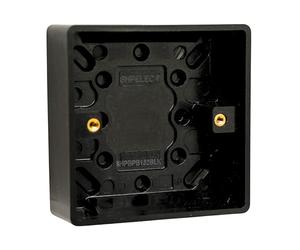SHPELEC® Matt Black 1 Gang 25mm Surface Mount Pattress Box