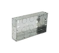 SHPELEC® METAL BACK BOX 1 GANG 2 GANG 25mm 35mm 47mm (2 Gang 25mm - 10 pack)