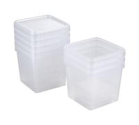 SHPii 101 oz Square Clear Extra Thick Deli Containers with Lids,BPA-Free,Freezer and Microwave Safe Food Storage Containers,Reusable,Meal Prep,Take-out,Restaurant Supplies.(8 Pcs)