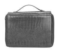 SHPKLO Pen Case Large Capacity 200 Slots, 4 - Layer Zipper Pencil Holder with Classified Storage Pockets, PU Stationery Organizer for Art Students and Professionals (Gray)