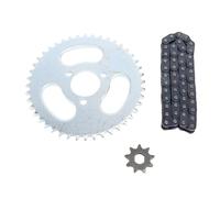 SHPKLO T8F Front Rear Sprocket Chain Kit, T8F Chain with 50 Links, 3 - Hole 44T Rear and 9T Front Sprocket for Modified Karts Mini Motorcycles, Steel Drive System Upgrade