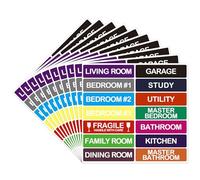 Shpucise 140pcs Large Home Moving Labels,14 Different Color Coded Stickers House Moving Supply,Move Box Label for Boxes Different Color Coded Sticker House Move Supply