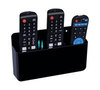 Shpucise 3 Slot Remote Control Holder Adjustable, Wall TV Remote Storage, Self Adhesive Marker Holder, Wall Pen Holder Organizer for Home Office School (Black)