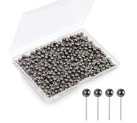 Shpucise 400Pcs World Map Push Pins Round Drawing Pins, Travel Map Small Thumb Tacks, Marking Pushpins for Cork Board Notice Bulletin Picture Photo Home Office School Craft DIY (Black Gold)