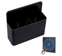 Shpucise Black Magnetic Pen Marker Holder with Adjustable Pad, Remote Control Holder Adjustable Fits Fridge Refrigerator Whiteboard Locker for Office Home School (Black)