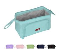 Shpucise Large Pencil Cases for Girls, Big Capacity Pencil Pouch for Women, Handheld Pen Bag Stationery Organizer Office Makeup Bag School Pen Case for Teenage Girls Boys Men Women Adult (Blue)