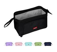 Shpucise Large Pencil Cases for Girls, Big Capacity Pencil Pouch for Women, Handheld Pen Bag Stationery Organizer Office Makeup Bag School Pen Case for Teenage Girls Boys Men Women Adult (Black)