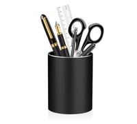 Shpucise Pen Holder Pencil Holder for Desk, Metal Pen Pots, Makeup Brush Holder, Pencil Cup Organizer for Desk, Office, School, Home (Black)