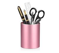 Shpucise Pen Holder Pencil Holder for Desk, Metal Pen Pots, Makeup Brush Holder, Pencil Cup Organizer for Desk, Office, School, Home (Pink)