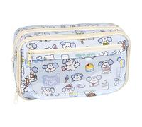 Shpucise Pencil Case,Large Capacity Cute Cartoon Animal Stationery Bag Pencil Cases,School Stationery Pencil Case Big for Girls Boys Kids(Dog, Blue)