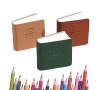 shpuuyy 3PCS Watercolor Sketchbook, 2x2inches Portable Hardback, 48 Pages, 5 x 5cm/1.97x1.97 inches, Texture Laid Paper, Perfect for Watercolor Painting, Sketching, Drawing