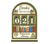 shpuuyy Books Read Counter - Wooden Stand Ornament - Books i Read This Year Tracker | for Reading Goal Display Up To 999 Bookish Accessories Bookworm Club Members Student Teacher Writers Readers