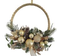 shpuuyy Christmas Wreath - Winter LED Lighted Artificial Wreath for Door | Christmas Wreath with Timer and LED Lights for Outdoor Indoor