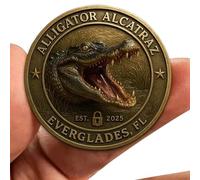 shpuuyy Commemorative Coin | Alligator Collectible Coin,Engraving Decor Commemorative Display for Kids Dad Women Home Decoration Collection