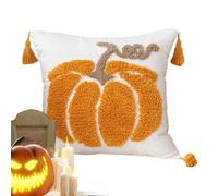 shpuuyy Embroidered Pumpkin Pillow Cover, Fall Pumpkin Pillow Cover Embroidered Fall Pillow Covers, Pumpkin Throw Pillow Covers Autumn Pumpkin Pattern Throw Pillow Cases,17×17 Inch