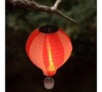 shpuuyy Flaming Effect Solar Hot Air Balloon Lantern Solar LED Light Colourful Waterproof Hanging Outdoor Decoration