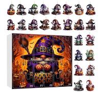 shpuuyy Halloween Gnome Calendar, Cute 2D Gnome Acrylic Advent Halloween Calendar, Figures Toy with 24 Days Decor Ornament for Desk Holiday Kids Toddler Women Men Teen Family Girl Boy