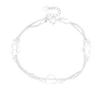 shpuuyy Heart Charm Bracelet,Hollow Heart Jewelry Bracelets Silver Bangles | Double-Layer Wrist Charm Fashion Jewelry for Ladies, Teens, Birthday, Wedding, Party Favors