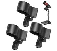 shpuuyy Microphone Holder For Mic Stand,Wireless Mic Holder | 3 Pack Adjustable Mount Gear For Video Sports Radio PC Computer Interview