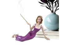 shpuuyy Sculptural Aromatherapy Statue, Resin Incense Burner Stick Holder, Elegant Woman Figure Craft For Home Décor, Meditation, Yoga, 20x7.8x5cm