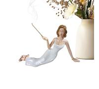 shpuuyy Sculptural Aromatherapy Statue, Resin Incense Burner Stick Holder, Elegant Woman Figure Craft For Home Décor, Meditation, Yoga, 20x7.8x5cm