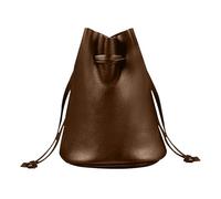 shpuuyy Small Drawstring Pouch | Black Leather Pouch - Candy Sheer Bags, Black Leather, Coin for Women, Small Gift, PU, Sealing Drawstring for Dice