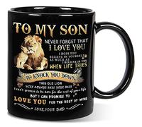 Shqiueos Inspirational Mug for Son from Dad - 11 Oz Coffee Cup for Birthday, Graduation, Father's Day, Christmas - Adult Bonus Son Gift