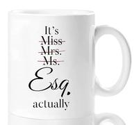 Shqiueos Lawyer Gifts for Women Mug 11oz, Pass the Bar Exam Gifts for Female Lawyers, Office Present for Attorney, JD, Future Lawyer, Law School Graduation Gift for Women Coffee Cup