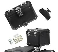 SHQXD Side case Motorcycle Accessories Aluminum Luggage Tail Box 36L 45L Topcase Storage Trunk Toolbox for BMW F750GS F850GS/GSA(Black- Silver,45l)