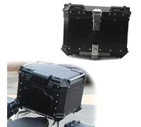 SHQXD Side case Motorcycle Accessories Aluminum Side Luggage Racks Trunk Exhaust On The Right Saddlebag Top Box for BMW F750GS F850GS 2018 2019 2020 2021(Black- Silver,45L)