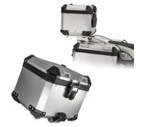 SHQXD Side case Motorcycle Accessories Aluminum Side Luggage Trunk Saddlebag Topcase Edge Boxes for BMW R1250GS LC ADV 2018-2023(Top Case Silver)