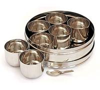 Shradha Trading Masala Box, Stainless Steel Masala Dabba,Spice Container, Indian, Kitchen Spice Box, for Chefs