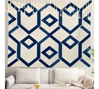 Shrahala Japanese Tapestry, Abstract Tie Dye Shibori Ink Japanese Modern Batik Wall Hanging, Psychedelic Decorations for Bedroom & Living Room (59.1 x 82.7 Inches, Green 1)